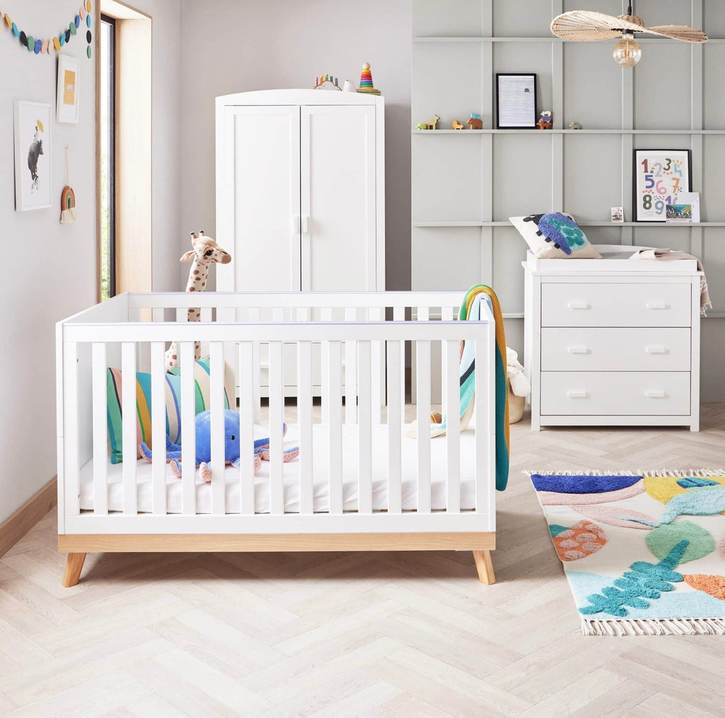 Babymore Mona 4in1 3 Piece Nursery Room Set – White