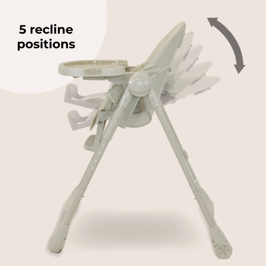My Babiie Luxe Highchair - Oatmeal (MBHC9OM)