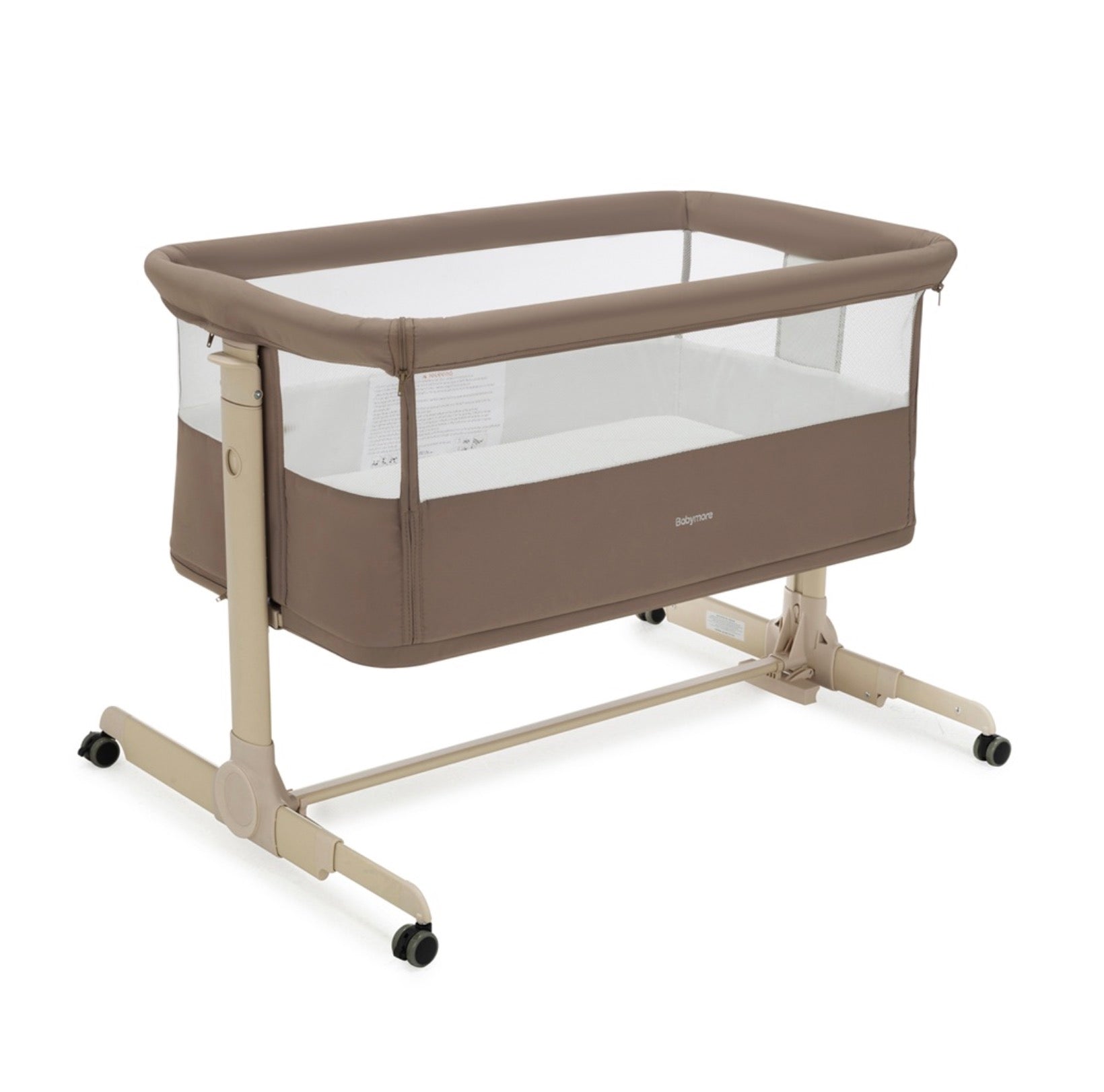 Babymore Neera Bedside Crib – Mocha