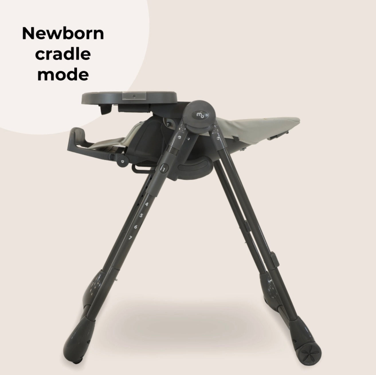 My Babiie Luxe Highchair - Grey (MBHC9GY)