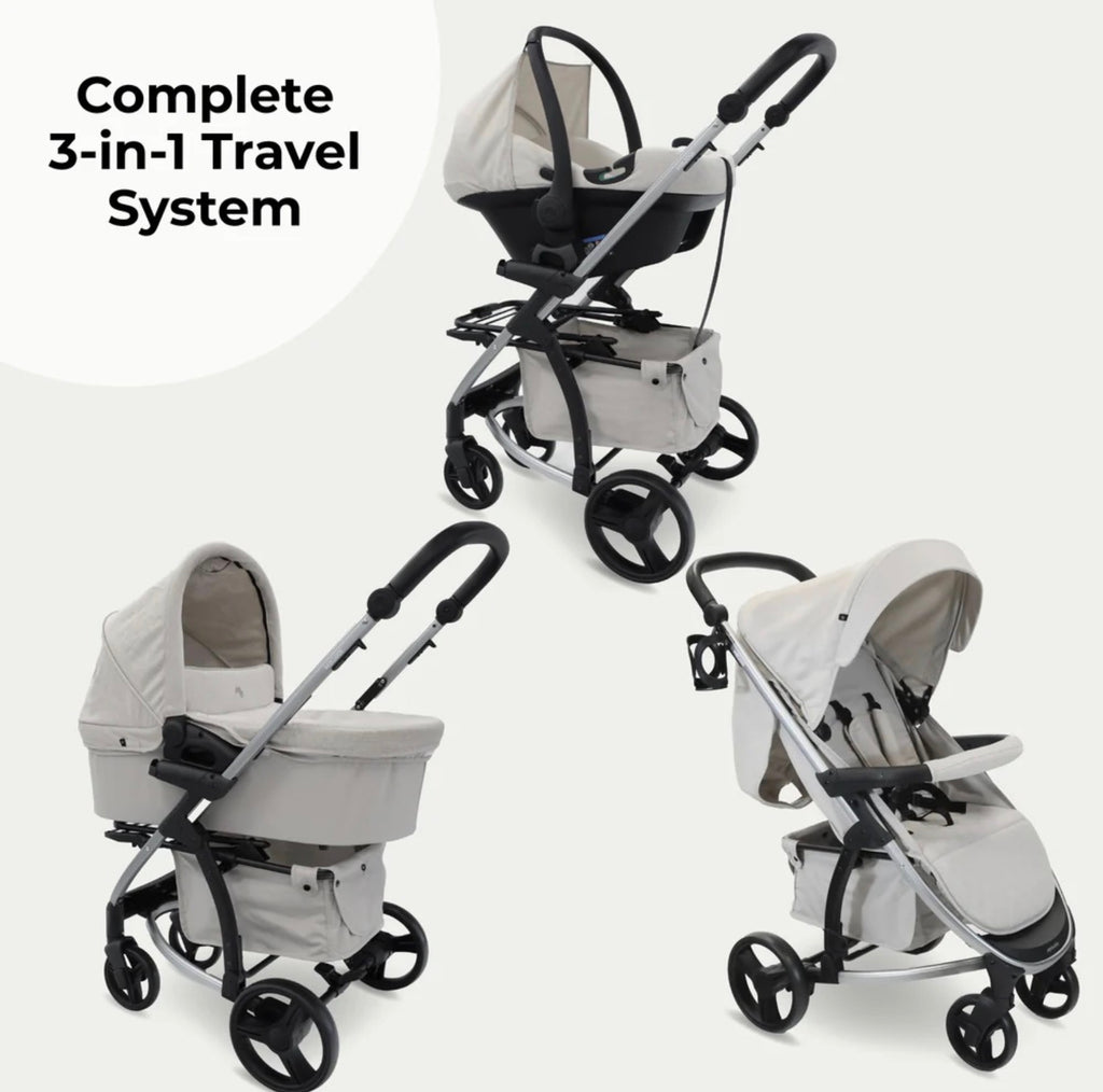 My Babiie MB200i Travel System with i-Size Car Seat – Oatmeal