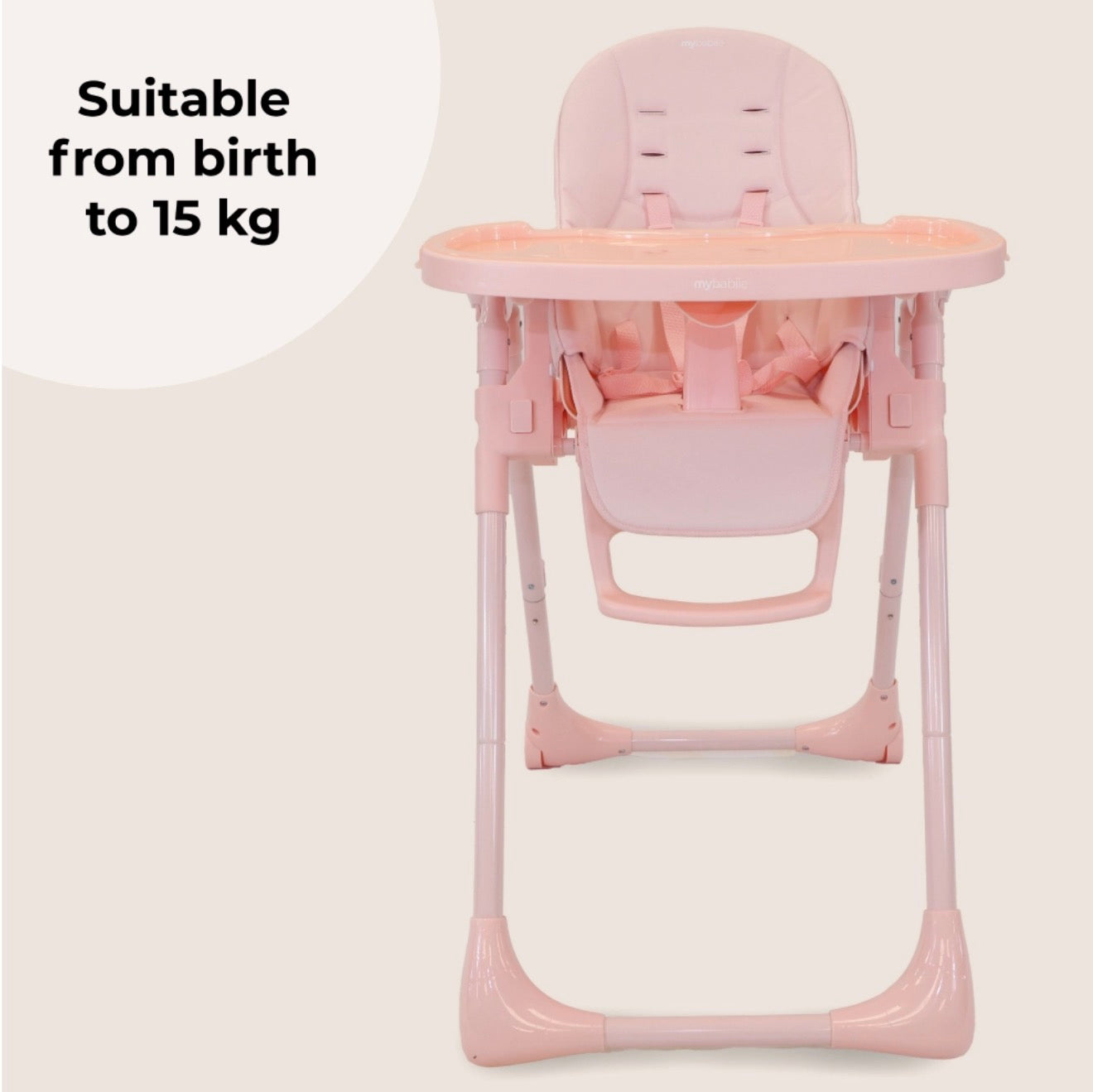 My Babiie Luxe Highchair - Pink (MBHC9PK)