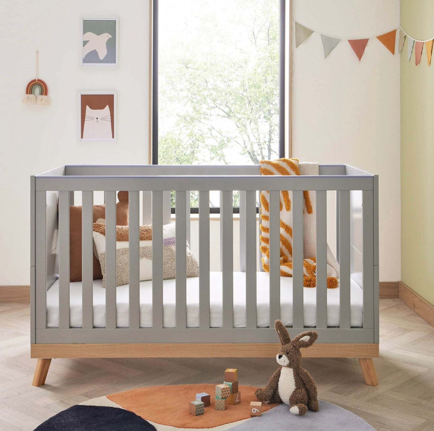 Babymore Mona 4 Piece Nursery Room Set – Grey