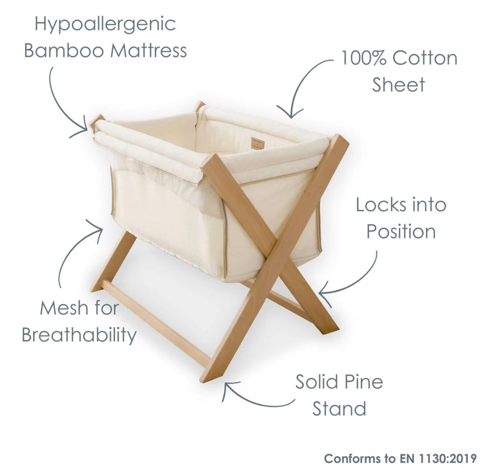 Clair De Lune Organic Folding Crib