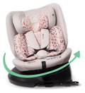 My Babiie MBCS200 Spin R129 Group 0+/1/2/3 Car Seat with Top Tether - Pink Leopard