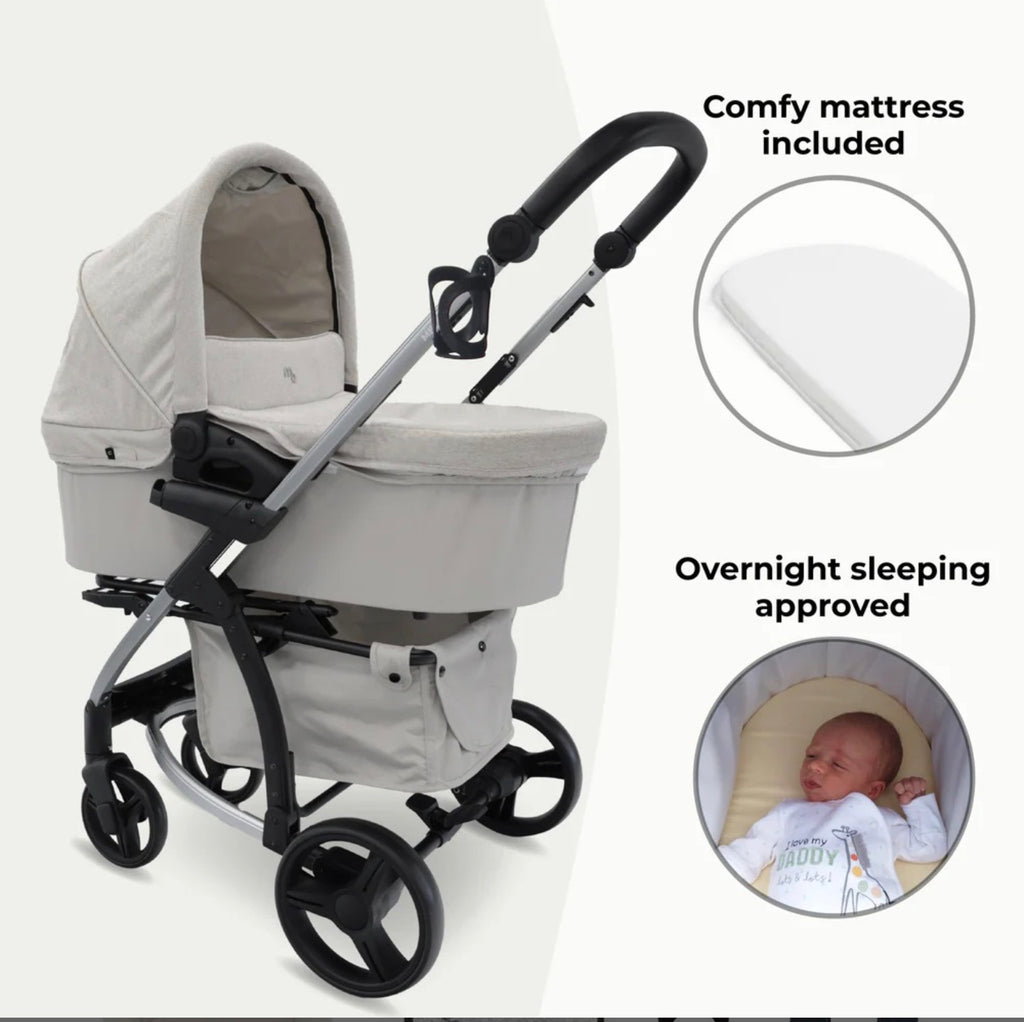 My Babiie MB200i Travel System with i-Size Car Seat – Oatmeal
