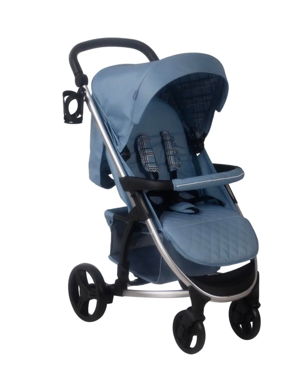 My Babiie MB200i 3in1 Travel System with i-Size Car Seat - Blue Plaid (MB200iDDBP)