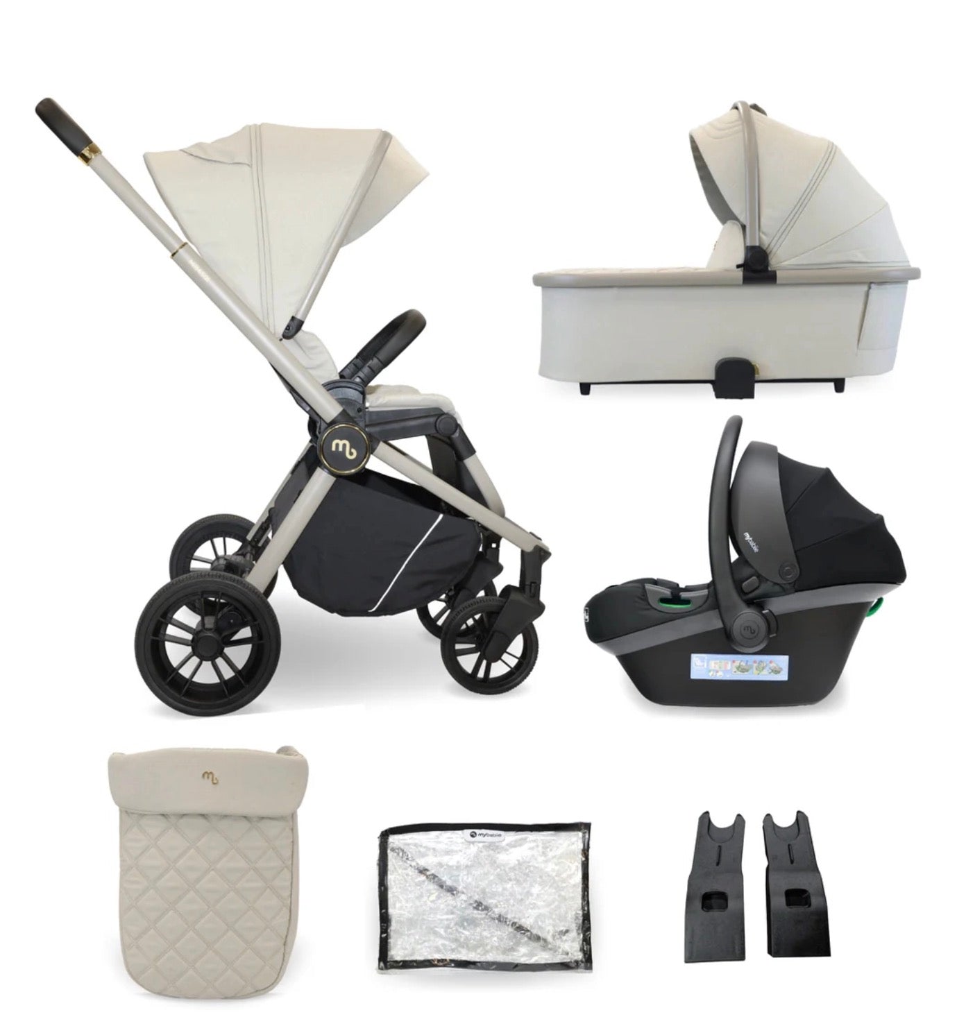 My Babiie MB450i 3 in 1 Travel System - Ivory (MB450iIV)