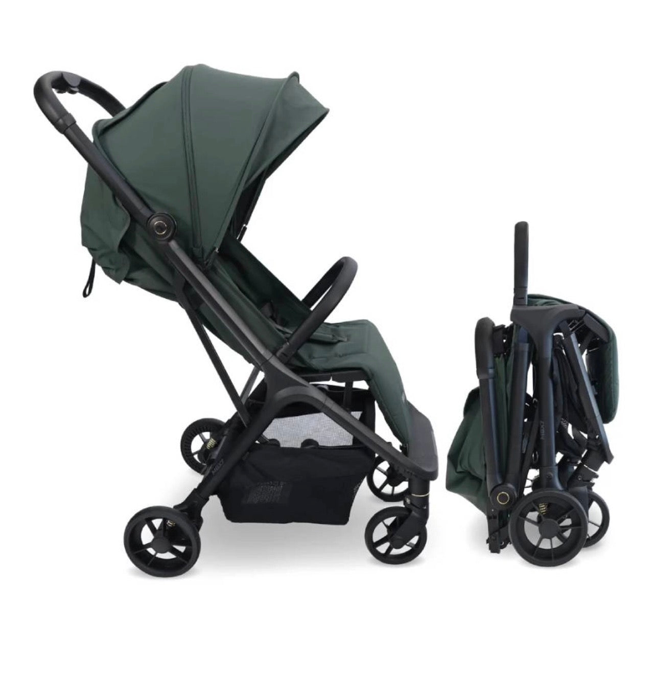 My Babiie MBX7 PLUS Auto Fold Compact Stroller - Forest Green (MBX7BFGR)