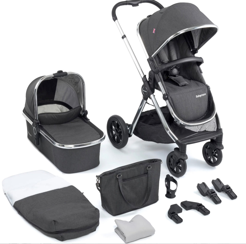 Babymore Memore V2 Travel System 13 Piece Pecan i-Size Chrome