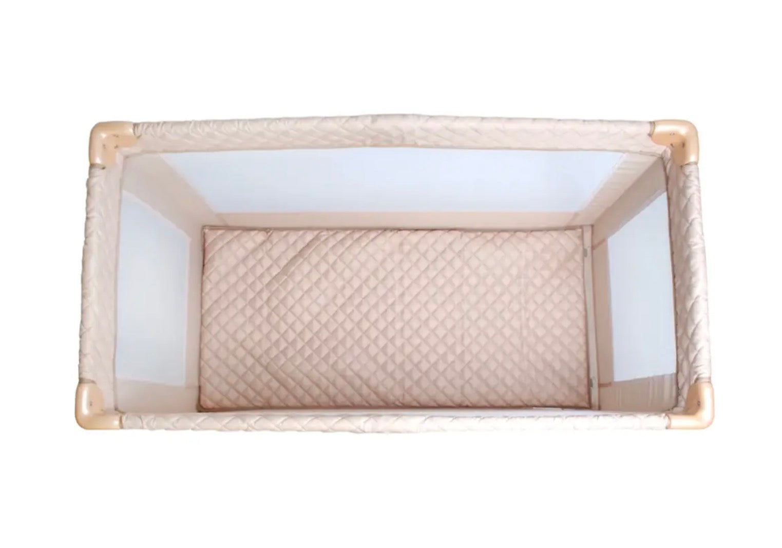 My Babiie Quilted Travel Cot-Blush (MBTC1SH)