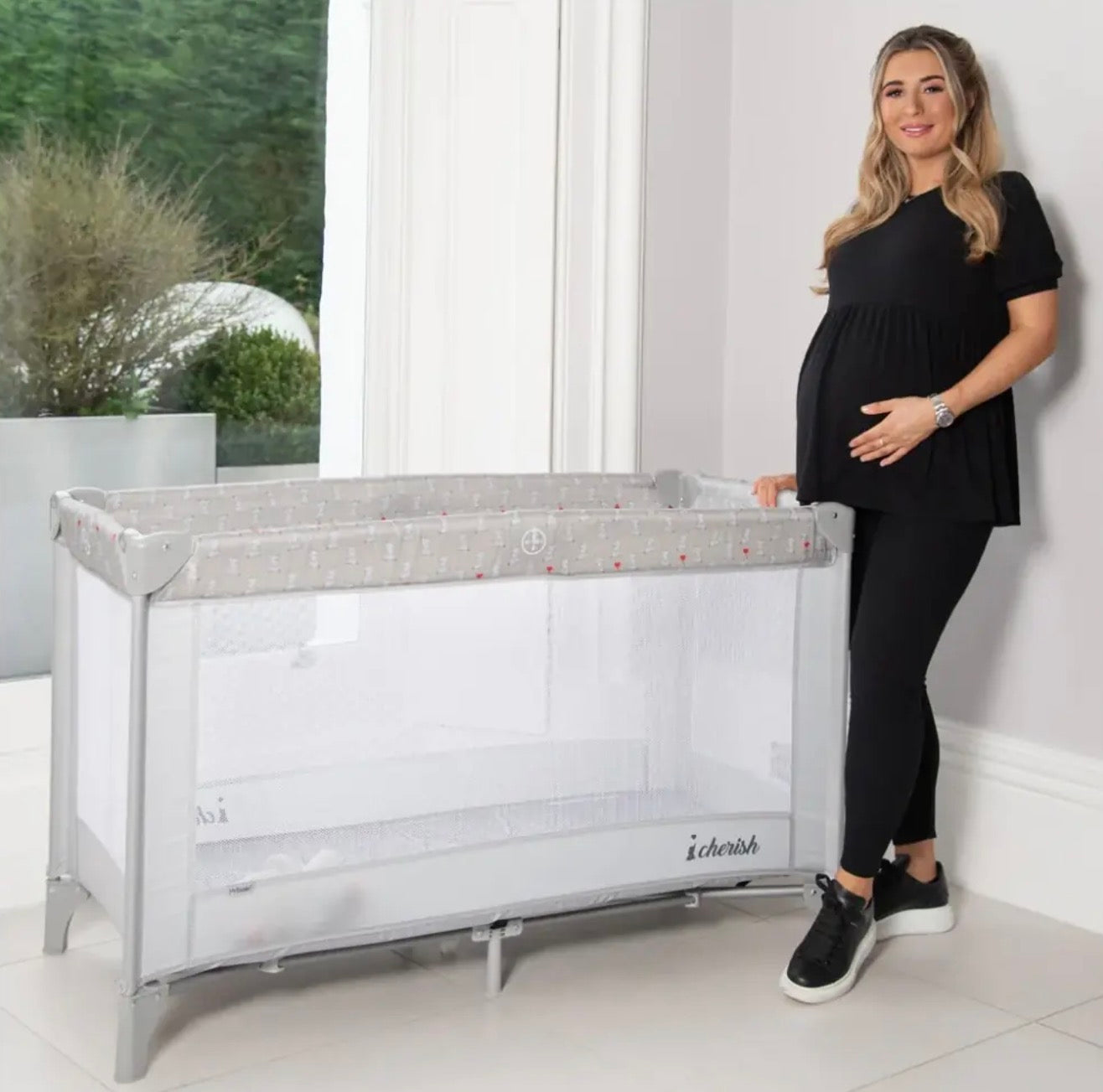 My Babiie Travel Cot - Elephants (MBTC1DDEL)