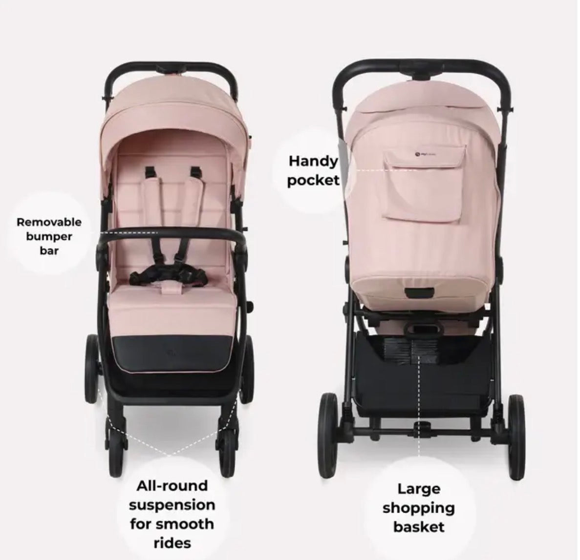My Babiie MB170 Plus With Raincover - Pink