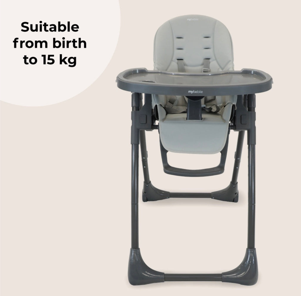 My Babiie Luxe Highchair - Grey (MBHC9GY)
