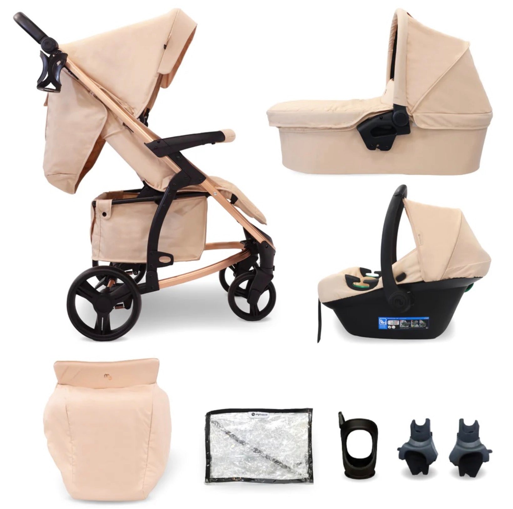 My Babiie MB200i Travel System with i-Size Car Seat – Blush