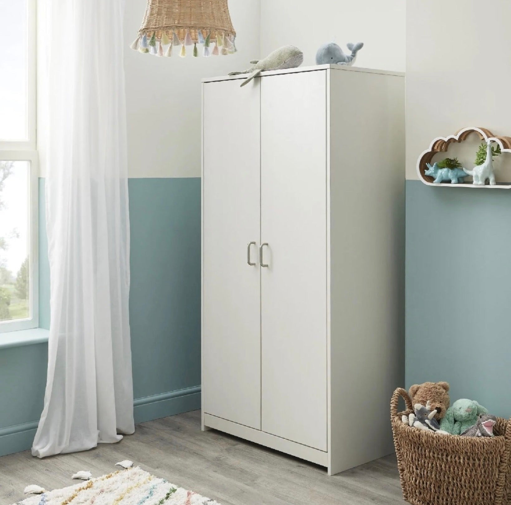 Babymore Caro 3 Piece Nursery Set – White Wash