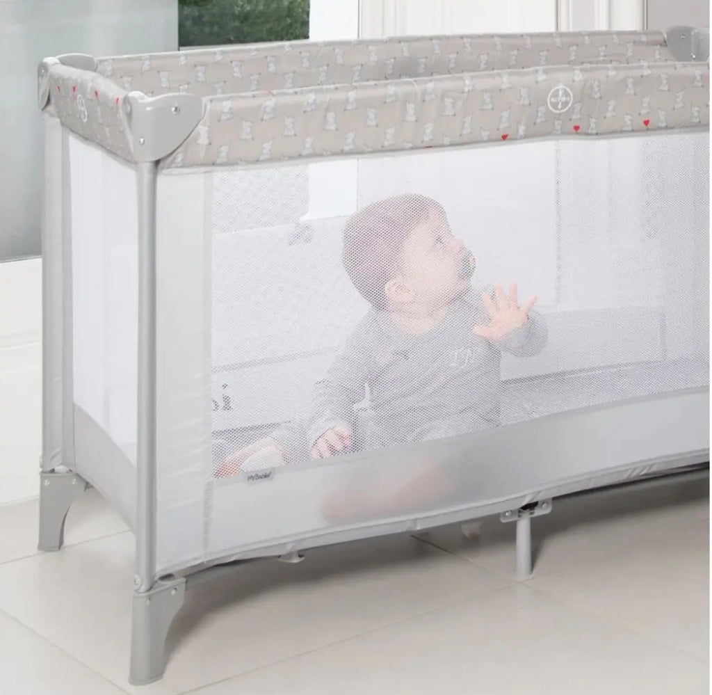 My Babiie Travel Cot - Elephants (MBTC1DDEL)