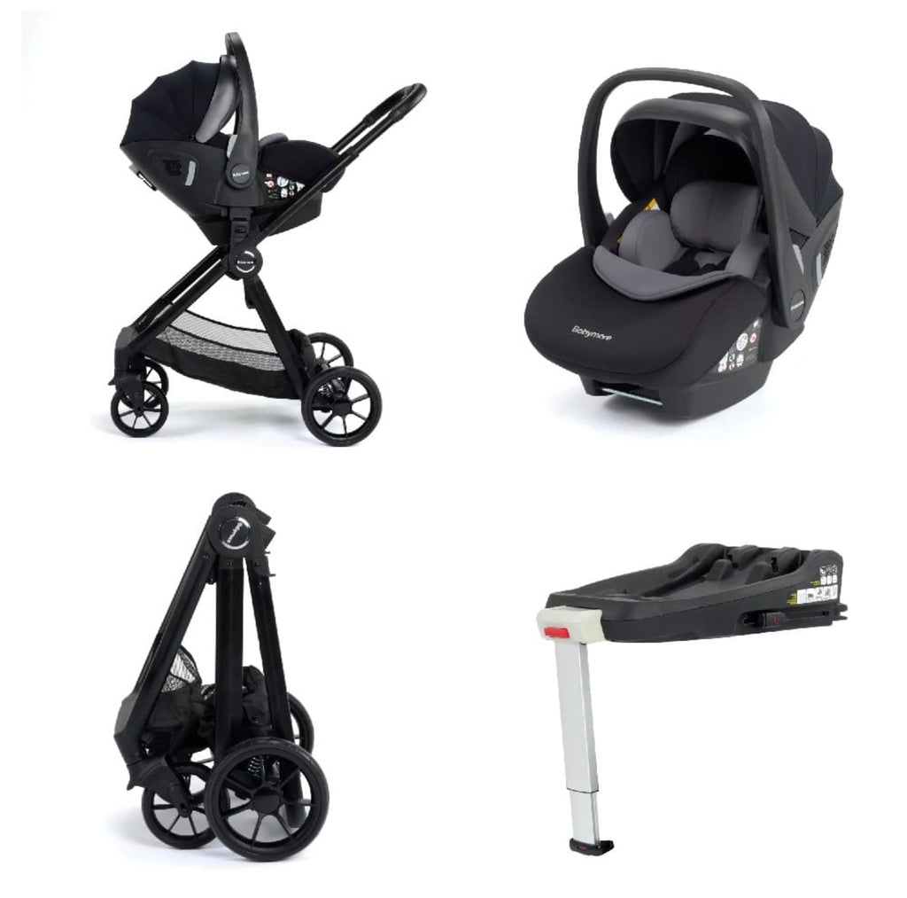 Mimi Travel System Pecan i-Size Car Seat with ISOFIX Base – Black