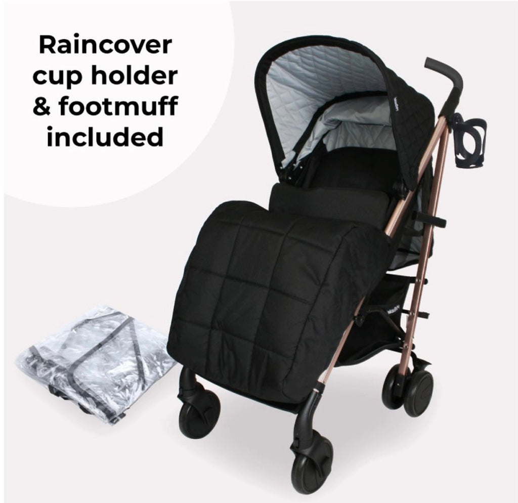 My Babiie MB51 PLUS Stroller - Quilted Black (MB51QG)