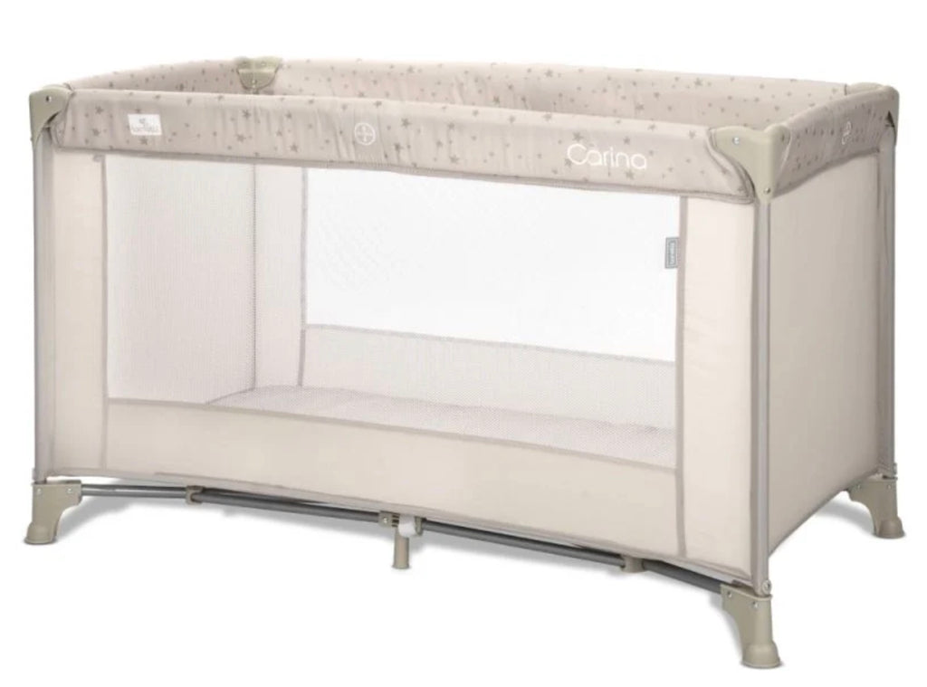 Lorelli Carina 1 Layer Travel Cot - Beige Stars