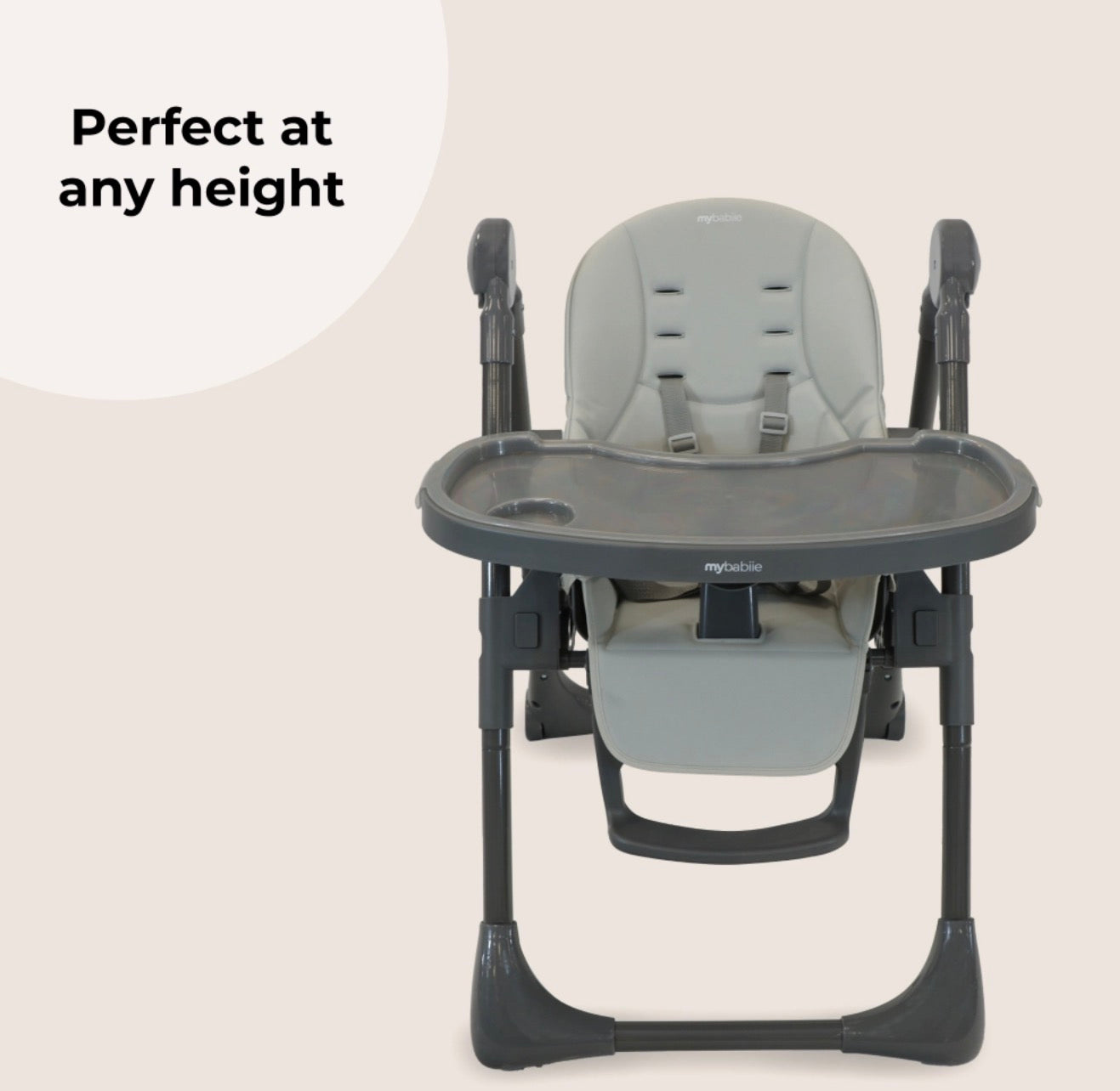 My Babiie Luxe Highchair - Grey (MBHC9GY)