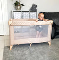 My Babiie Quilted Travel Cot-Blush (MBTC1SH)