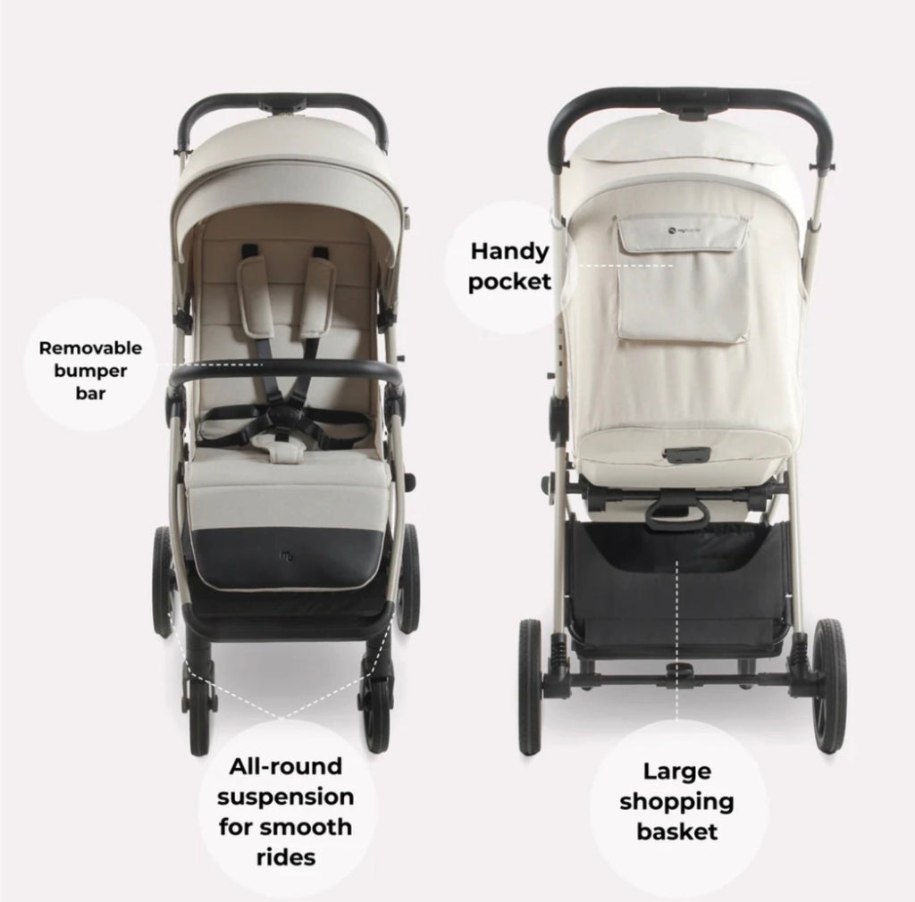 My Babiie MB170 Plus Pushchair - Ivory