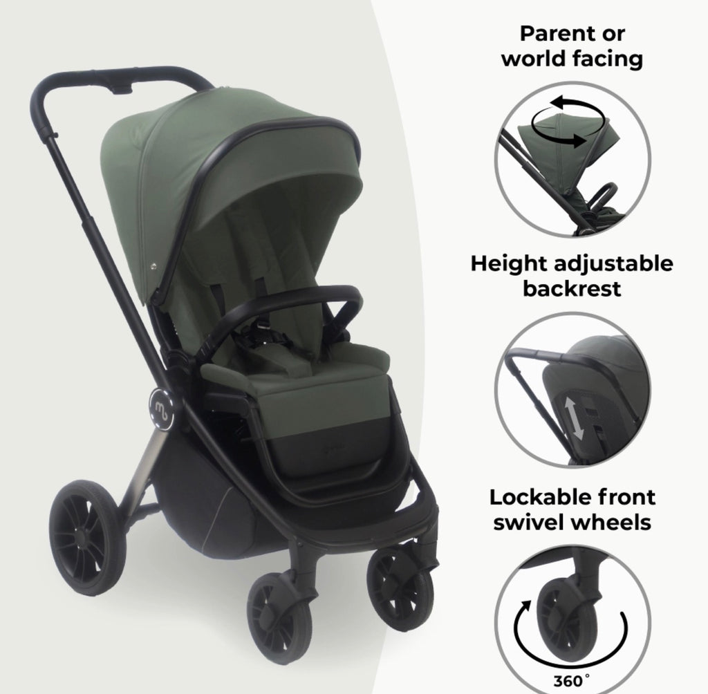 My Babiie MB450i 3 in 1 Travel System - Forest Green (MB450iSG)
