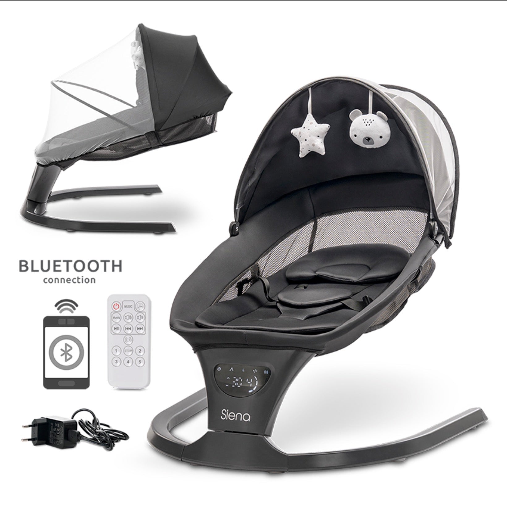 Lorelli Electric Baby Rocker Siena – Graphite