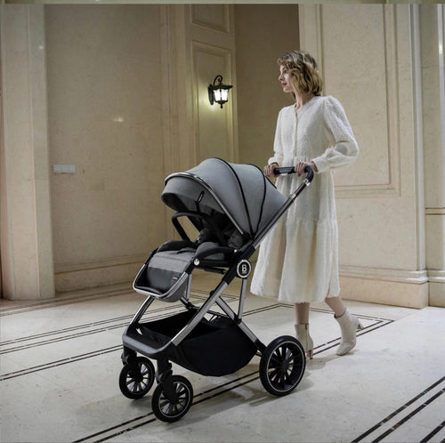 Babymore Chia Travel System Coco with Base – Pearl Grey