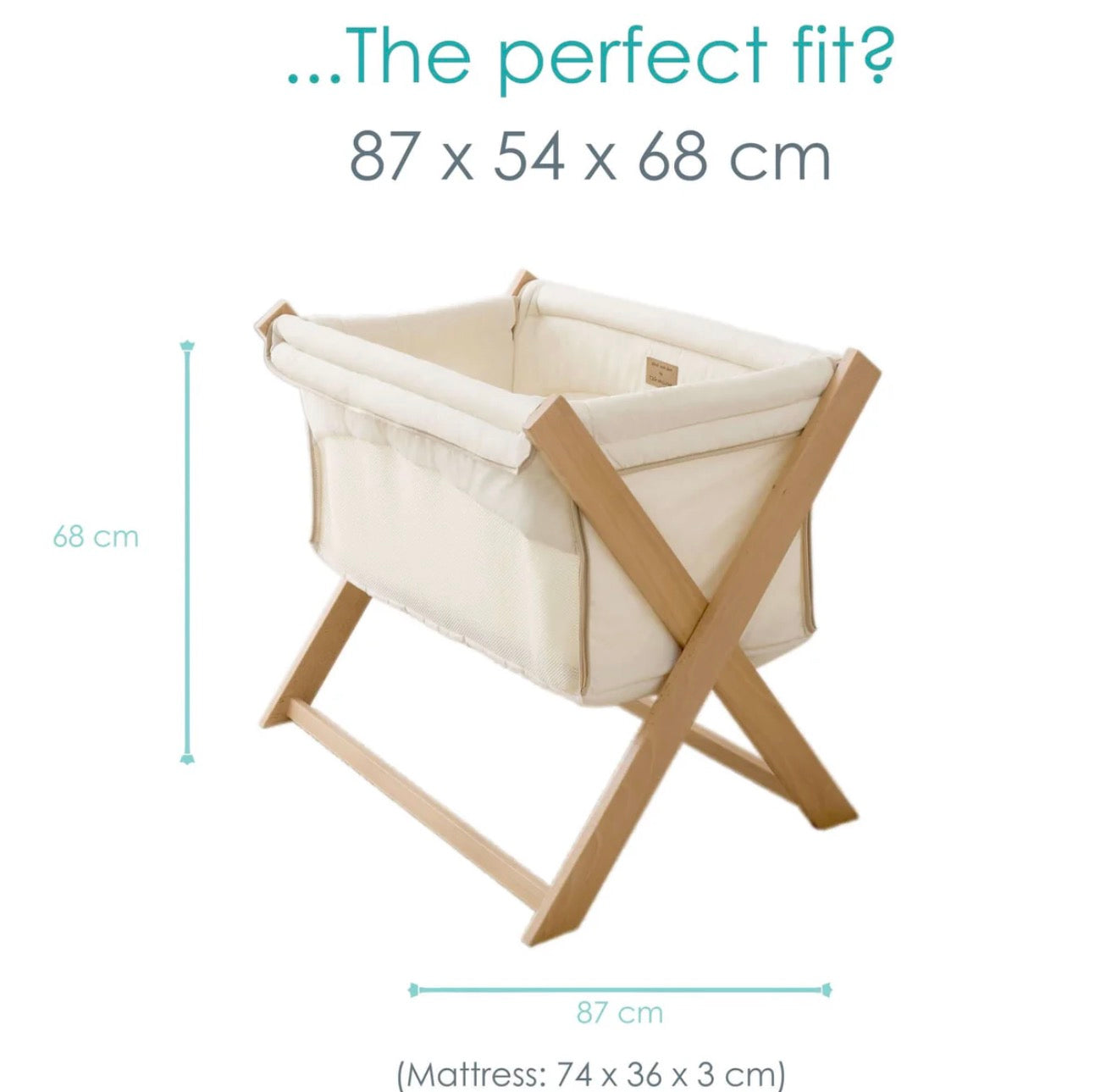 Clair De Lune Organic Folding Crib