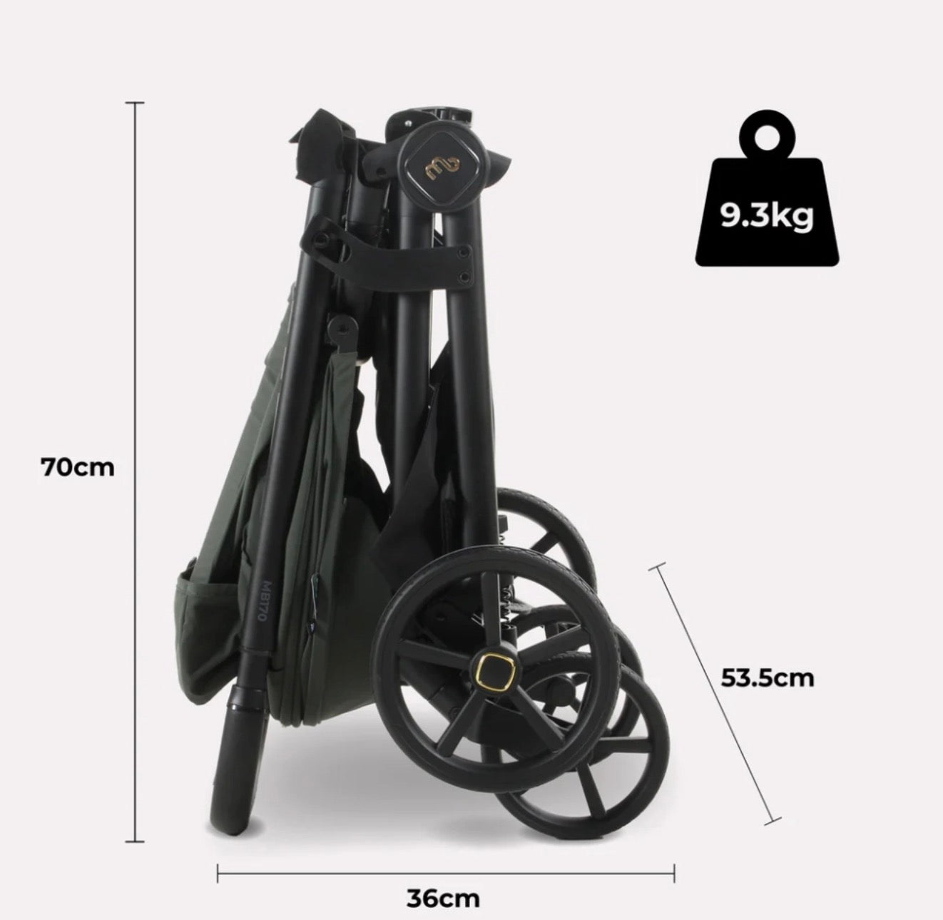 My Babiie MB170 Plus Pushchair - Green