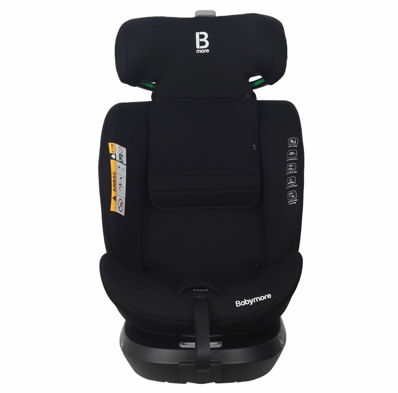 Babymore Shea 360 i-Size Every Stage Car Seat – Black