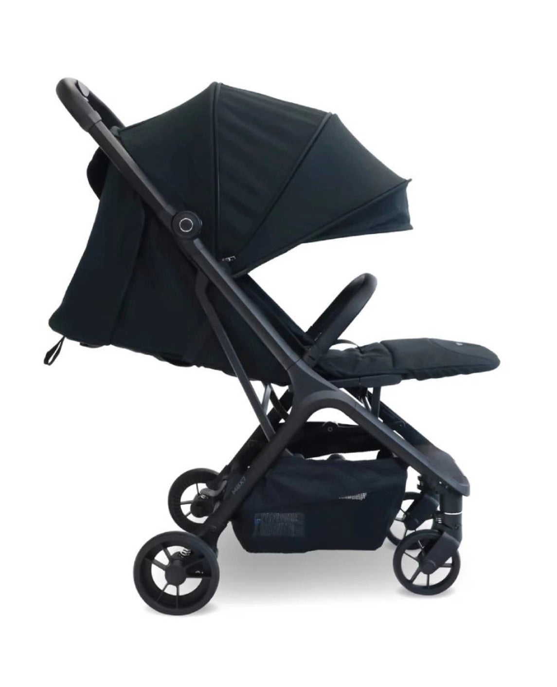My Babiie MBX7 PLUS Auto Fold Compact Stroller - Black (MBX7DDBL)