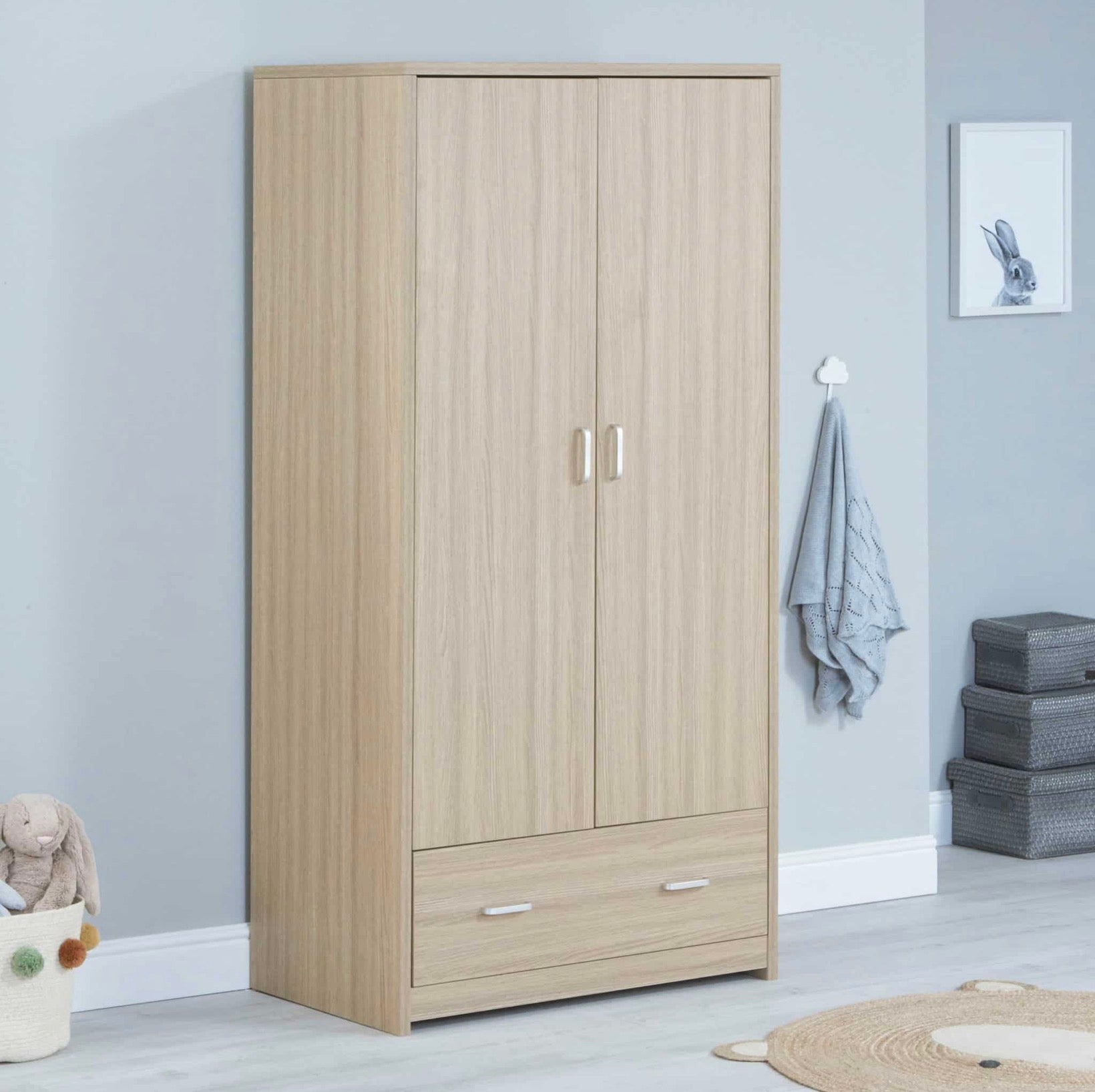 Babymore Veni 3 Piece Nursery Room Set – Oak