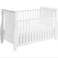 Babymore Stella Dropside Sleigh Cot Bed – White
