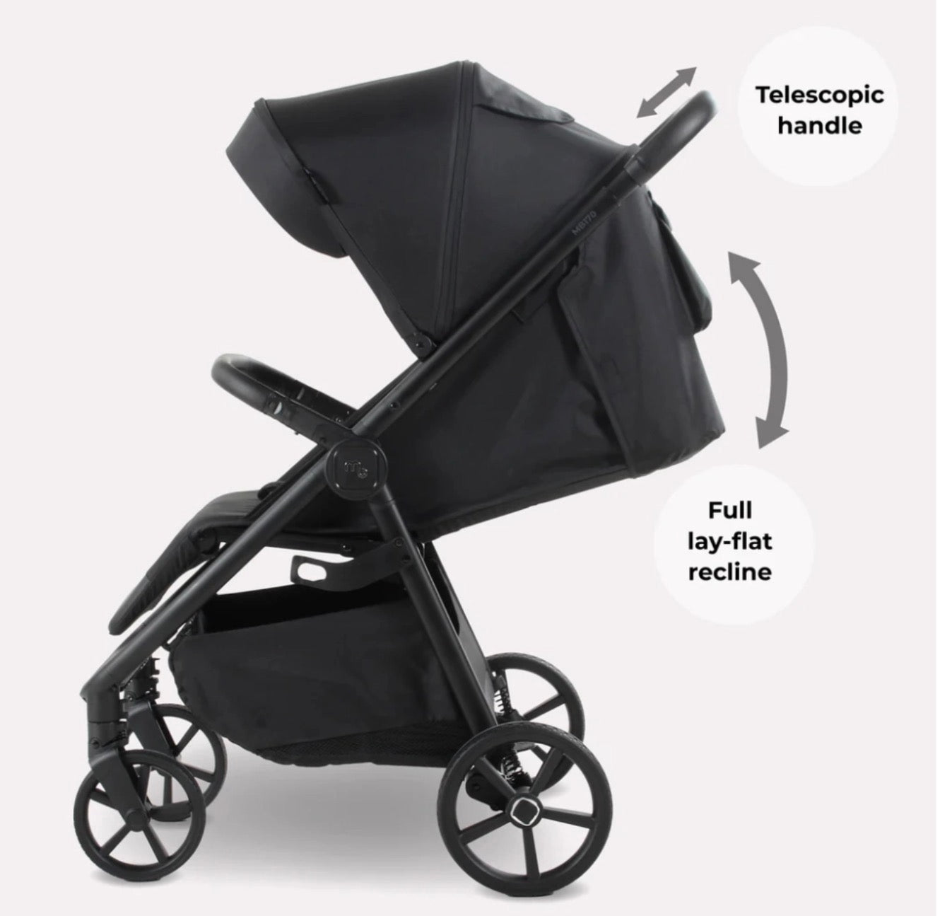 My Babiie MB170 Plus Pushchair - Black