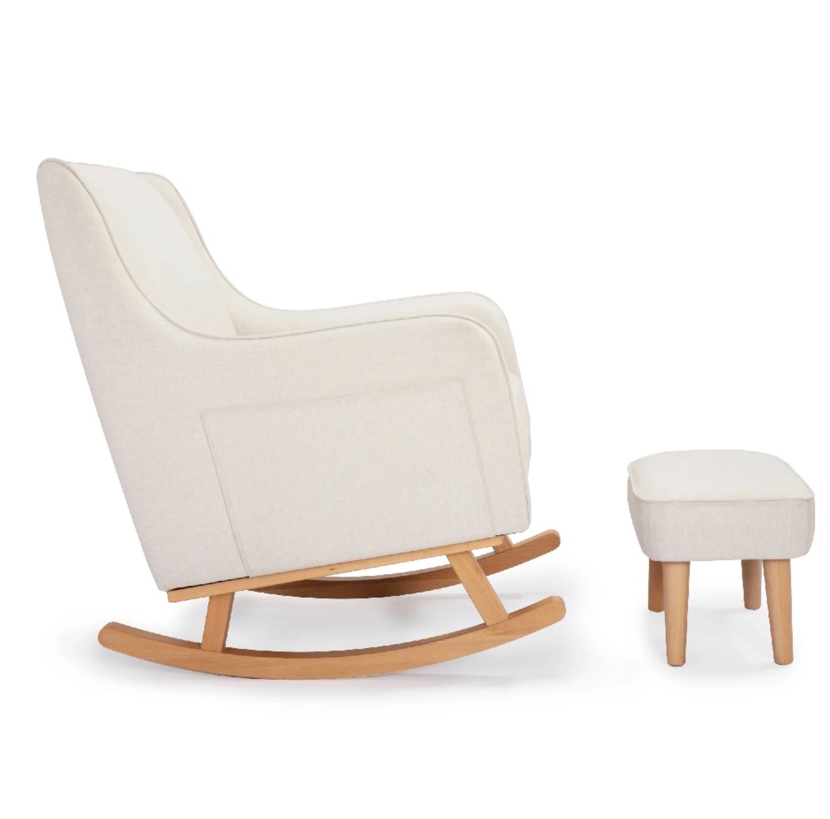 Babymore Freya Nursing Chair with Stool – Cream