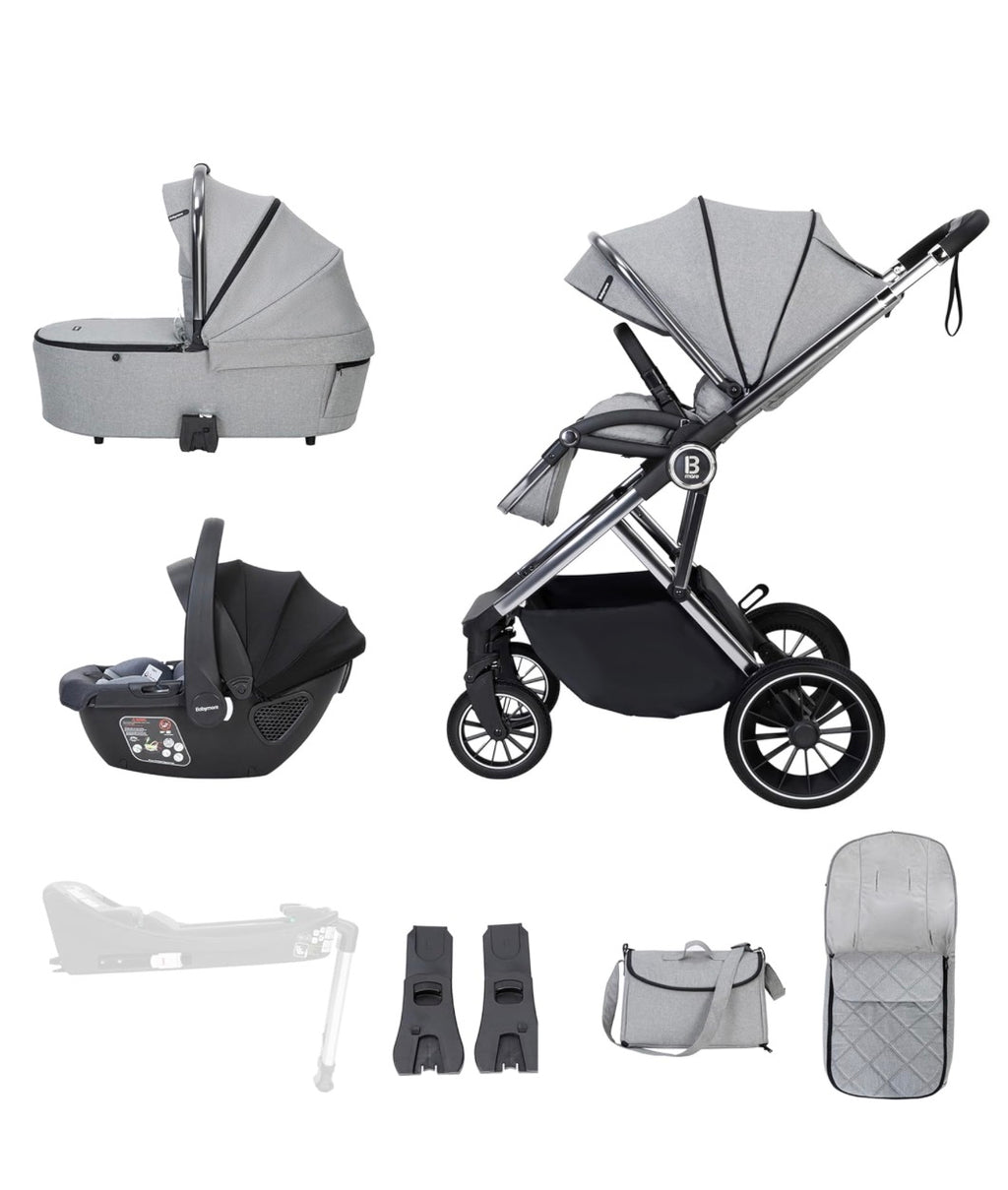 Babymore Chia Travel System Coco Car Seat - Pearl Grey