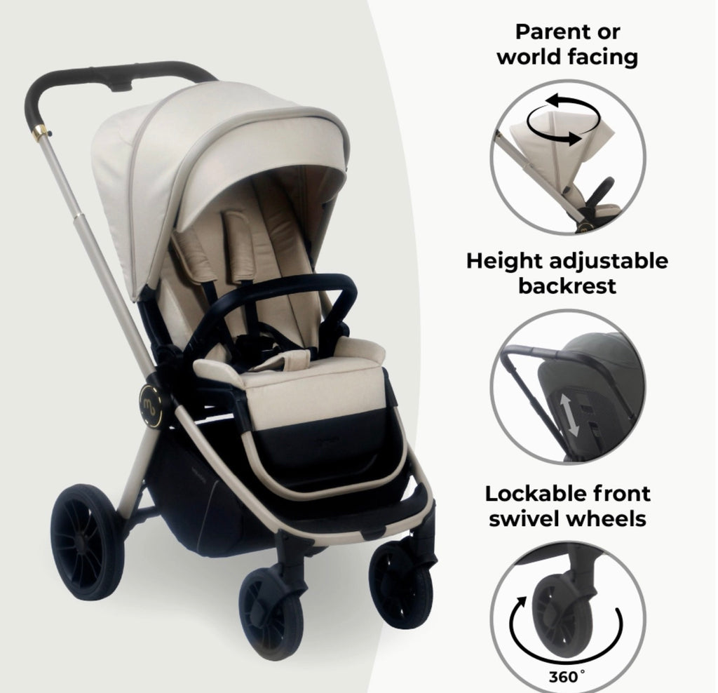 My Babiie MB450i 3 in 1 Travel System - Ivory (MB450iIV)