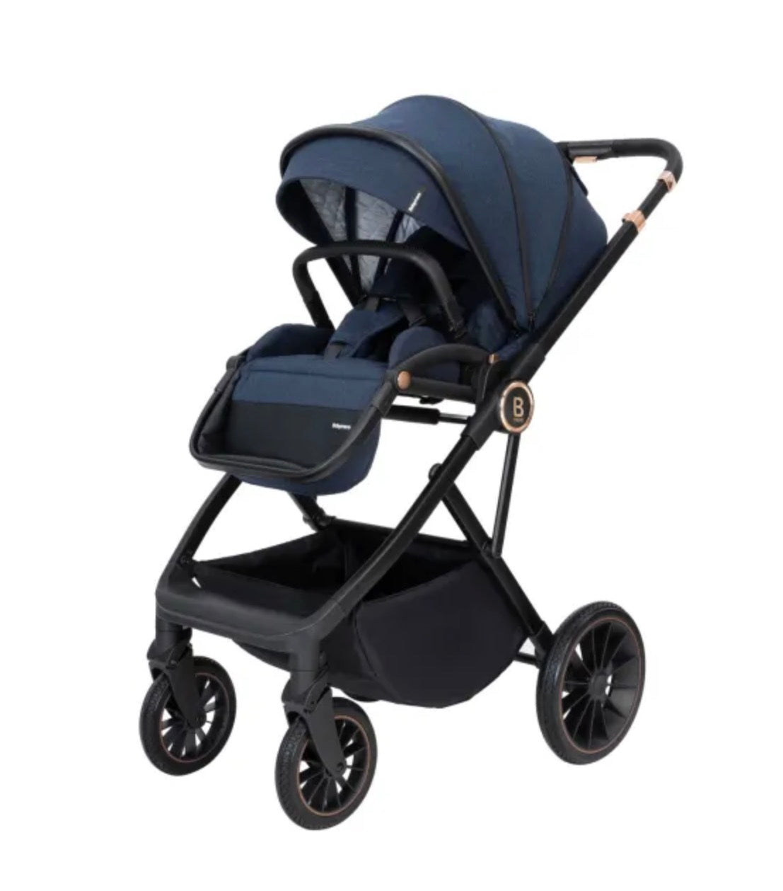 Babymore Chia Travel System Coco with Base - Midnight Blue