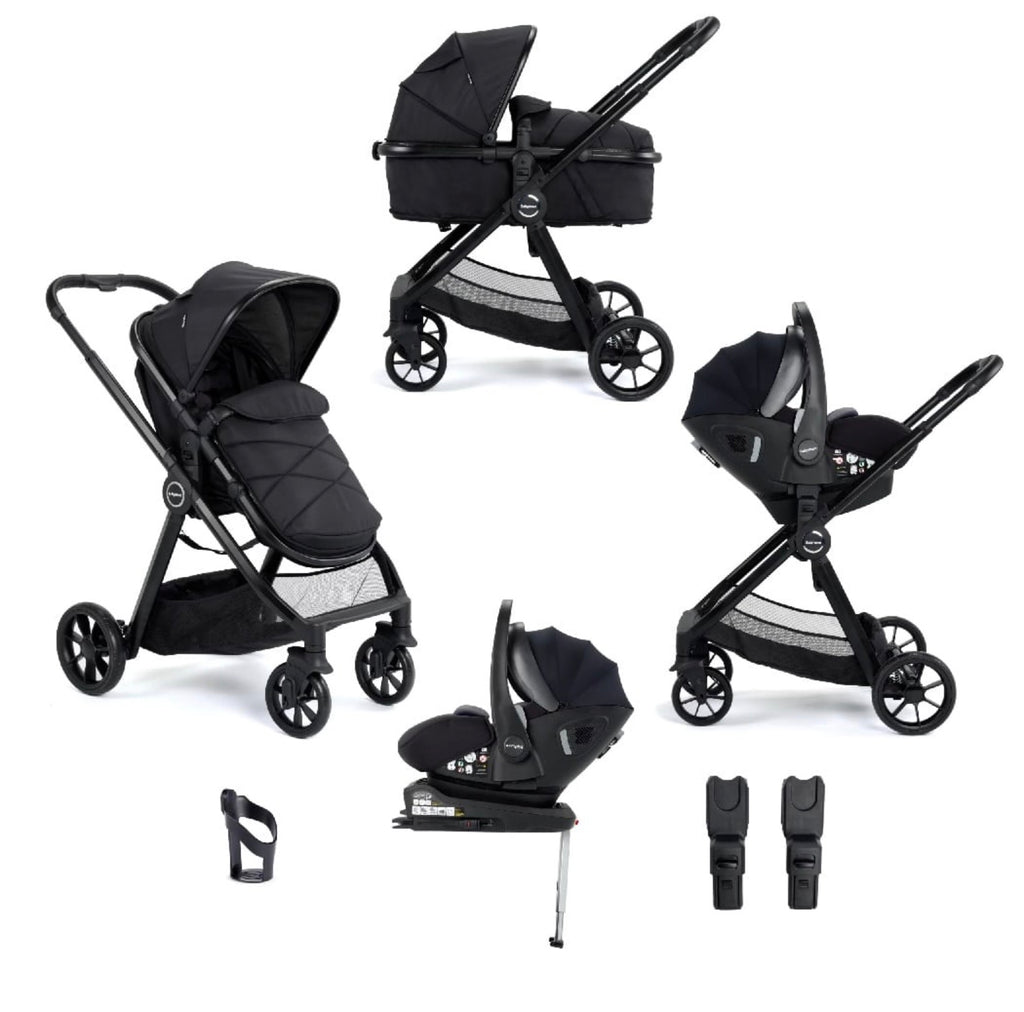 Mimi Travel System Pecan i-Size Car Seat with ISOFIX Base – Black