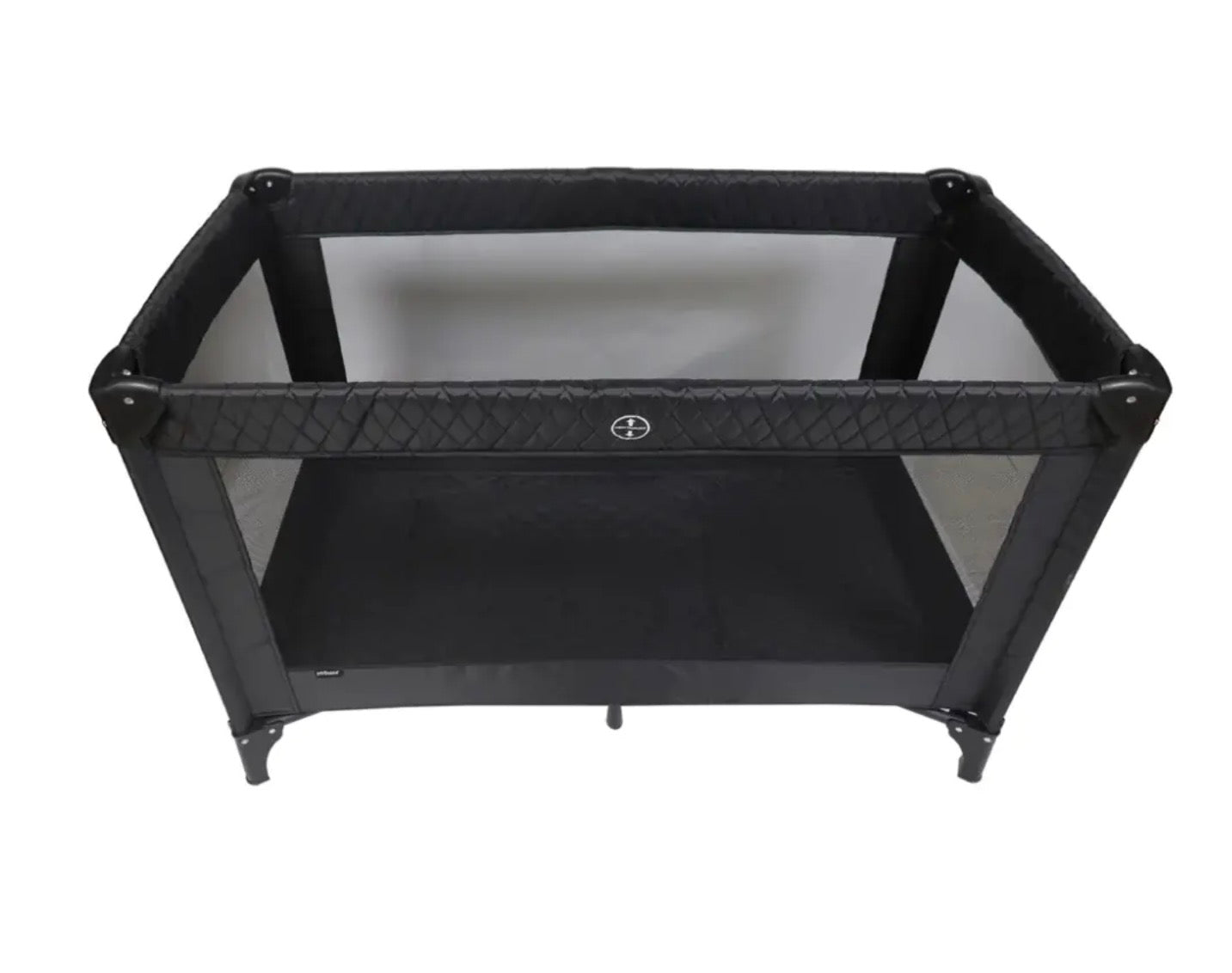 My Babiie Quilted Travel Cot - Black (MBTC1QG)