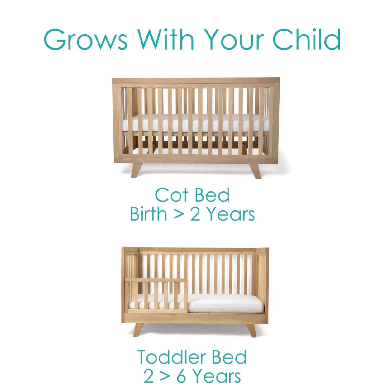 Clair De Lune Solid Oak Cot Bed