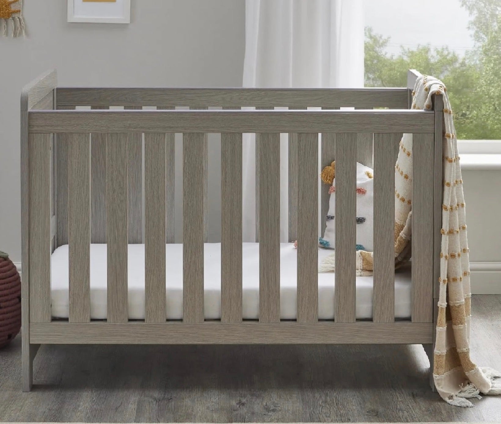 Babymore Caro 4-1 Cot Bed – Grey Wash