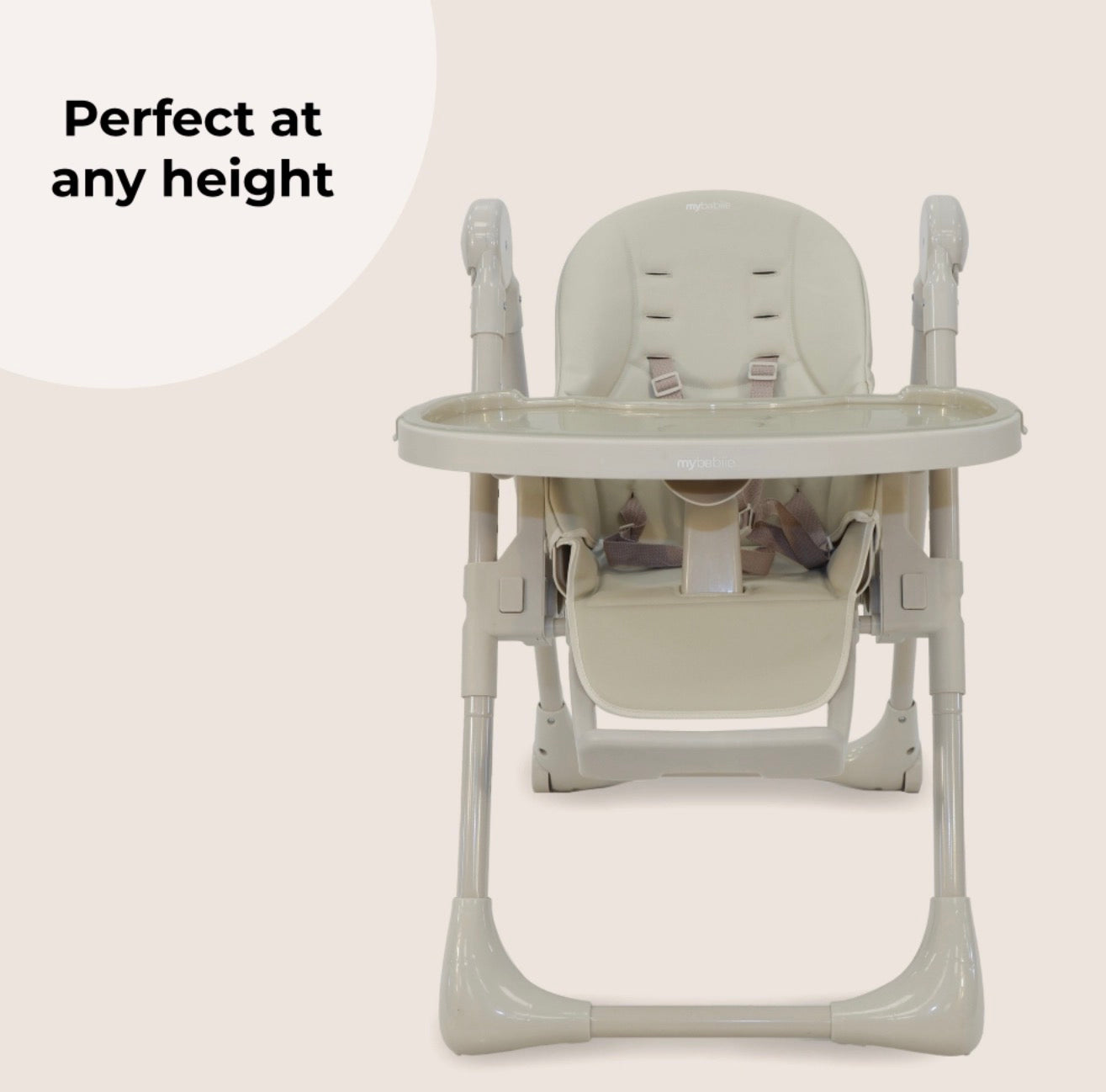 My Babiie Luxe Highchair - Oatmeal (MBHC9OM)