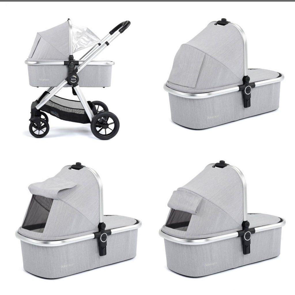 Babymore Memore V2 Pram Pushchair 11 Piece Silver Grey