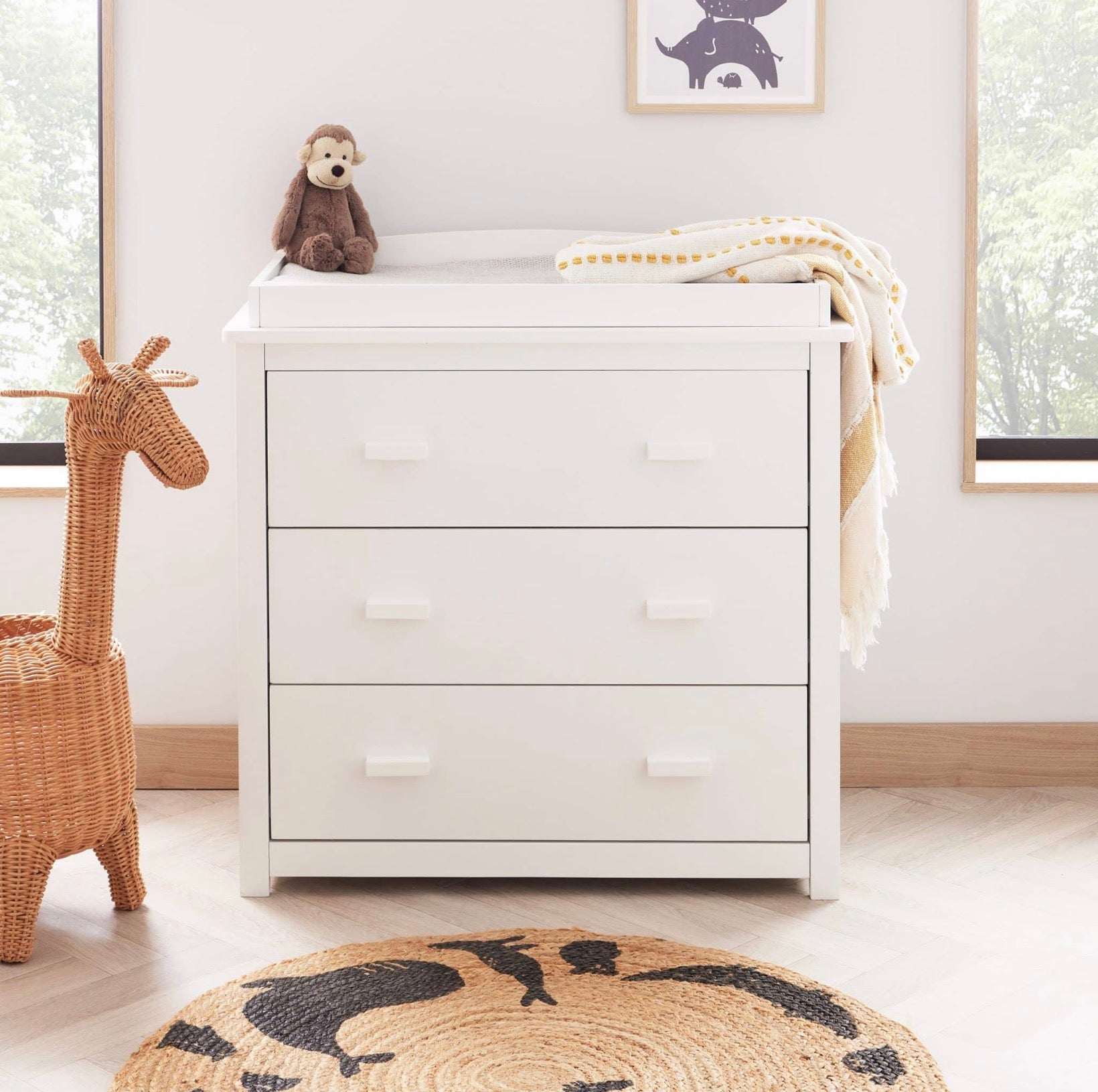Babymore Deluxe Velvet 3 Piece Nursery Room Set
