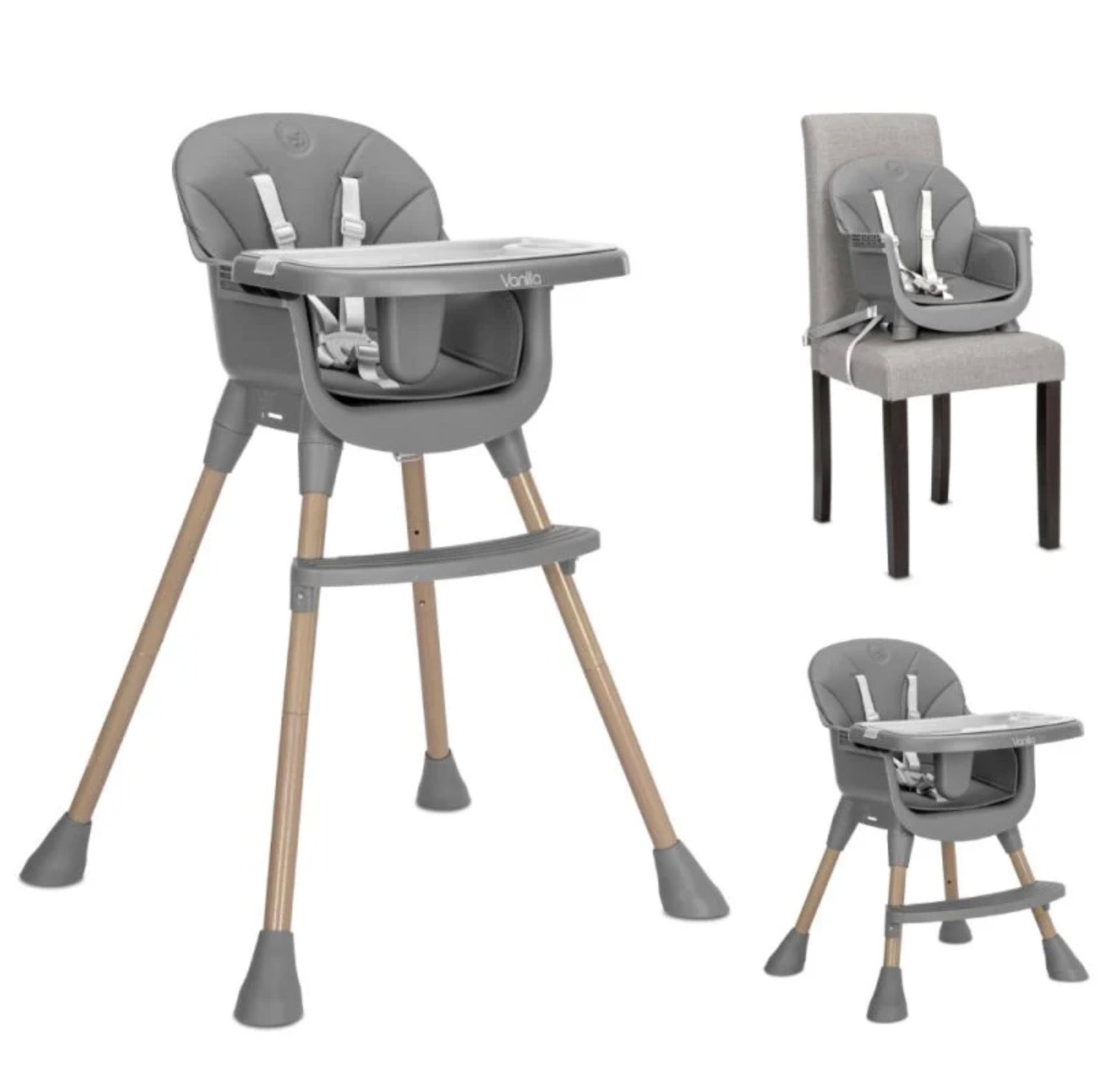 Lorelli Vanilla 3in1 Baby Highchair - Grey