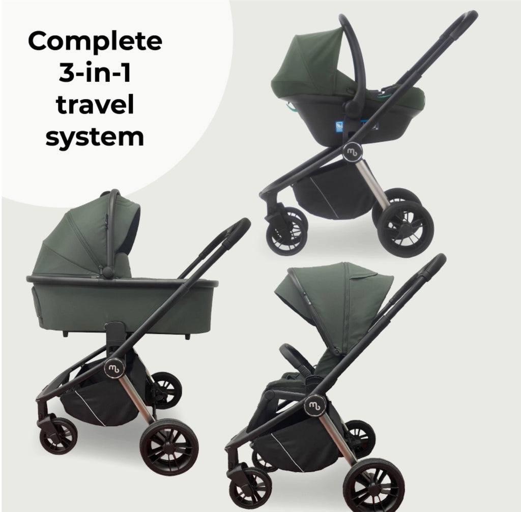 My Babiie MB450i 3 in 1 Travel System - Forest Green (MB450iSG)
